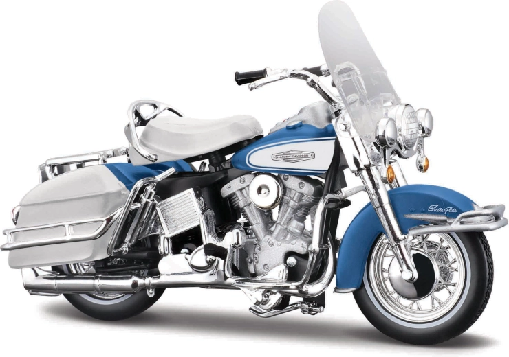 Maisto Harley-Davidson 1966 FLH Electra Glide синьо-бял 1:18