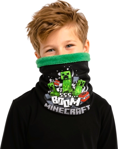 Children's Minecraft Creeper Black Neck Warmer