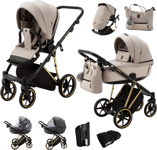 Adamex Belissa Special Edition 2-in-1 stroller beige/gold