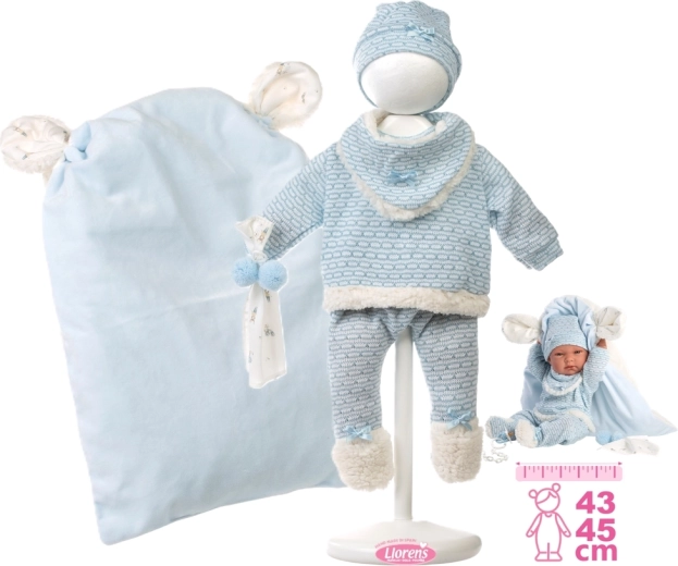 Дрехи за бебе кукла New Born 40–42 см с аксесоари – комплект от 5 части