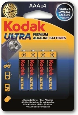 Kodak Ultra Premium Alkaline Batteries AAA 1.5 V, 4 pcs