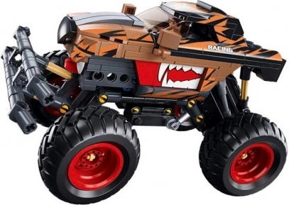 Sluban Power Bricks офроуд състезателна кола с пружинен механизъм (pull-back) оранжево-черна