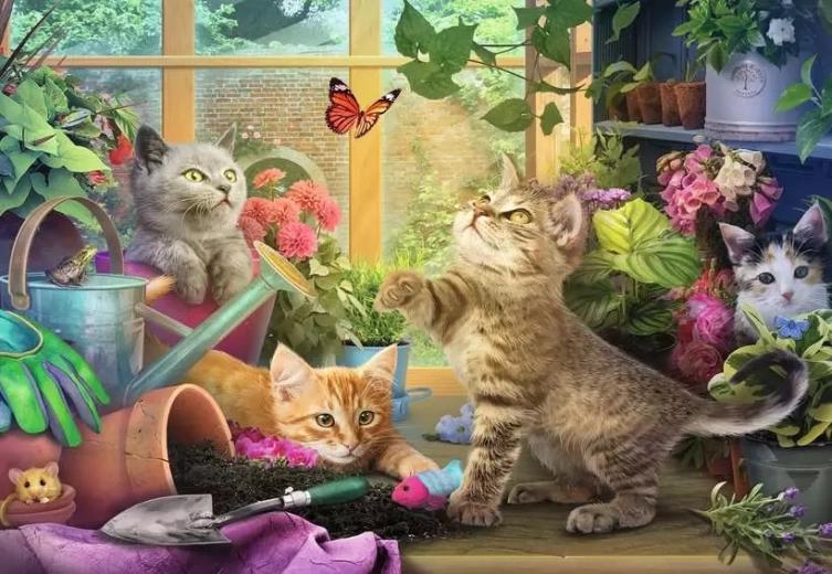 Пъзел Ravensburger Мили котенца XL 200 части