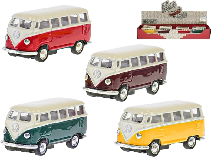 Kinsmart VW Classic автобус 1962 метален модел 1:64 с отварящи се врати