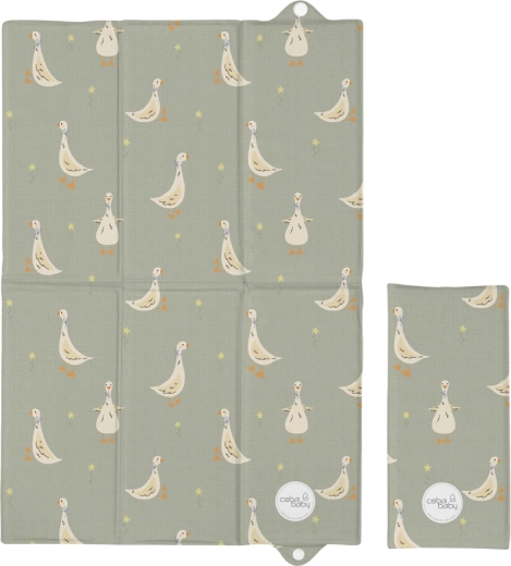 Ceba Baby пътна сгъваема подложка за повиване basic little ducks 60 × 40 см