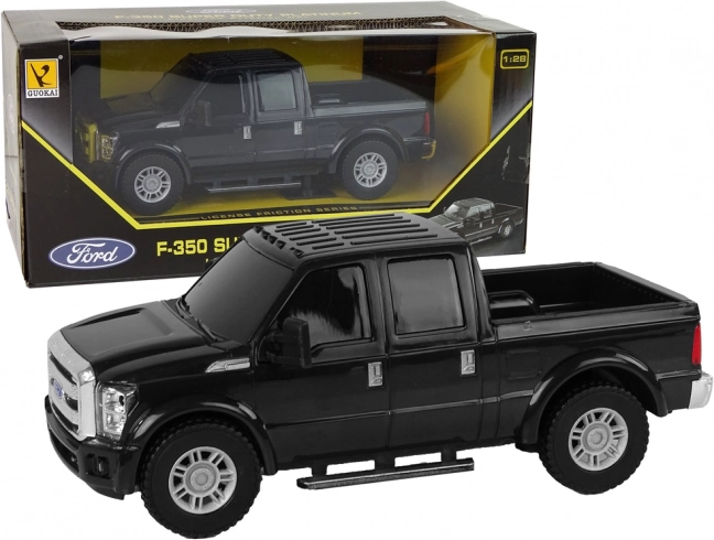 Черен пикап Ford F-350 с фрикционен привод 1:28