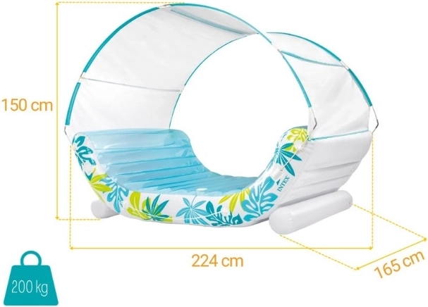 Надуваем плаващ остров с навес Tropical