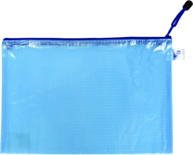 Плик с цип A4 син, мрежест