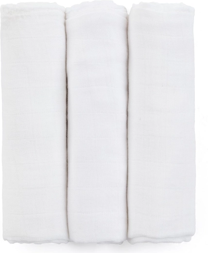 Бамбукови муселинови пелени PETITE&MARS Moussy Total White 68 × 68 см (3 бр.)