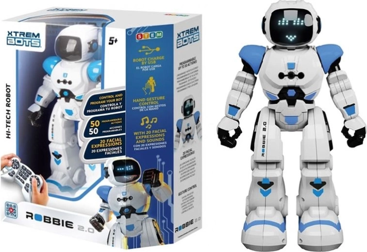 Xtrem Bots Robbie 2.0 – интерактивен програмируем робот с дистанционно управление