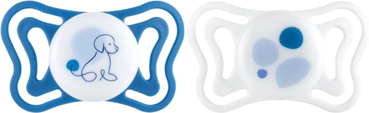 Chicco Physioforma Light silicone orthodontic pacifiers blue 6–16 months, 2 pcs