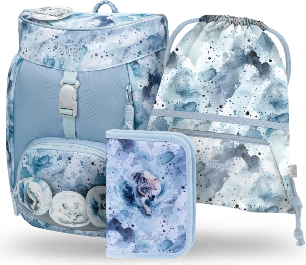 Ученически комплект BAAGL Airy Polar – раница, несесер и торба с GRS сертификация
