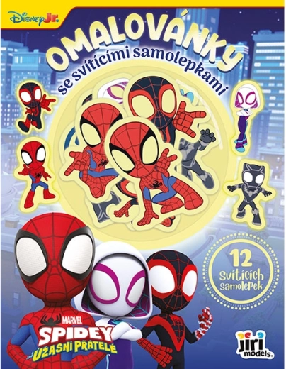 Coloring Book with Glow-in-the-Dark Stickers Spidey