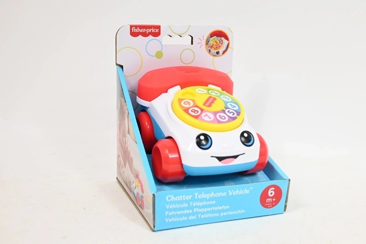 Fisher-Price дърпащ се телефон на колелца за малки деца