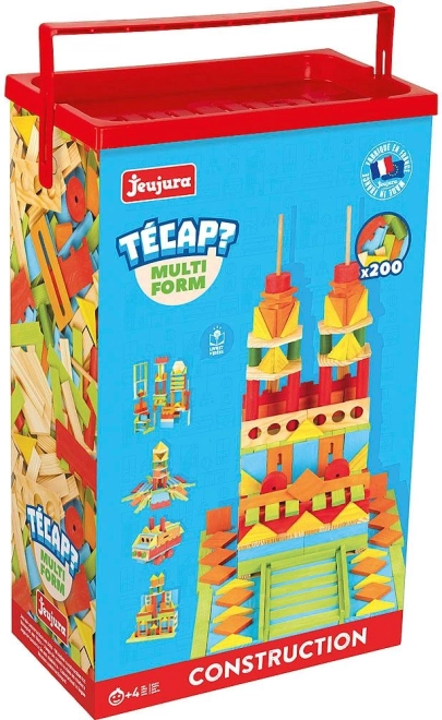 Jeujura дървена строителна игра Técap Multiform – 200 части