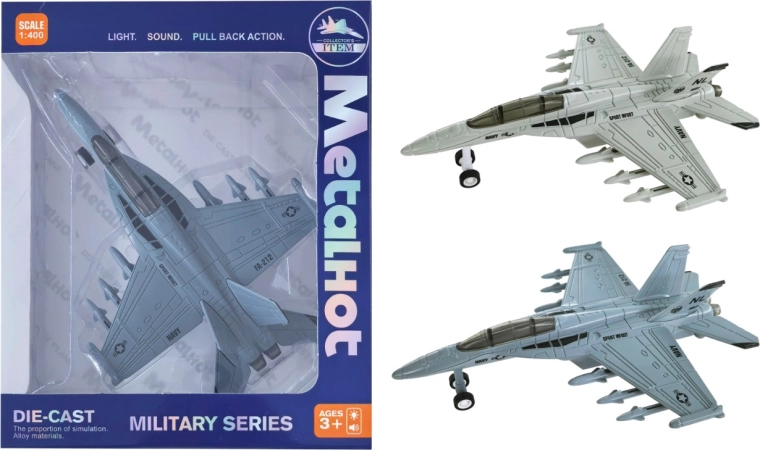 Метален модел на изтребител F/A-18 Hornet 1:400 със звук и светлина