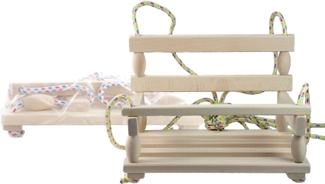 Дървена люлка – натурална