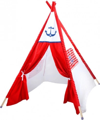 Детска индианска палатка тип teepee с мотив котва