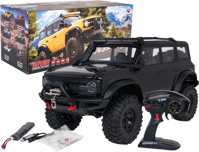 Wilderness 1:10 Remote-Controlled Off-Road Car, Black