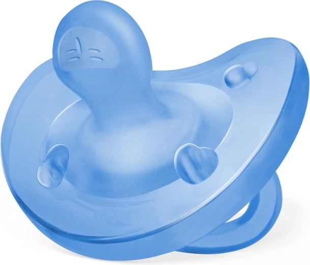 Chicco Physio Soft изцяло силиконова залъгалка за момчета 6–16 месеца 1 бр.