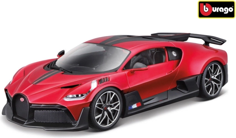 Модел на автомобил Bugatti Divo в мащаб 1:18, металик червен