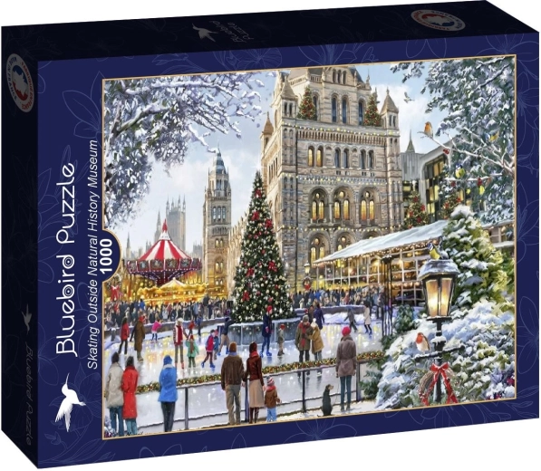 Bluebird puzzle Skating in Front of the Natural History Museum 1000 pieces