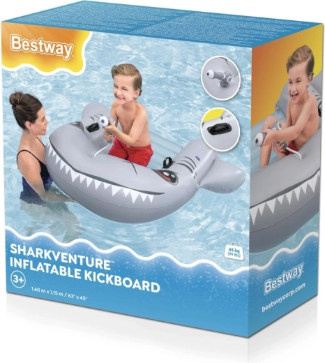 Надуваем плавателен съд за яздене във форма на акула с водно оръдие BESTWAY 160 × 115 см