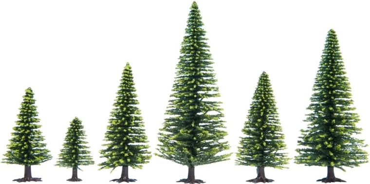 Noch spruce trees, set of 10 pcs