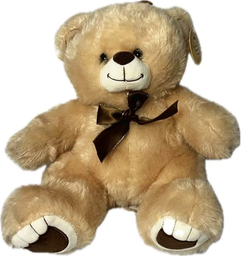 Light brown plush teddy bear 28 cm
