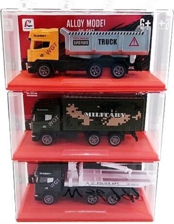 Metal mini truck 11 cm in a box (mix of 14 types) - 1 piece