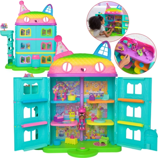 Аутлетова дъговидна къща на Габи с асансьор и кукла Gabby's Celebration Dollhouse със звуци