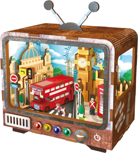 2Kids Toys 3D Wooden Puzzle Retro TV London