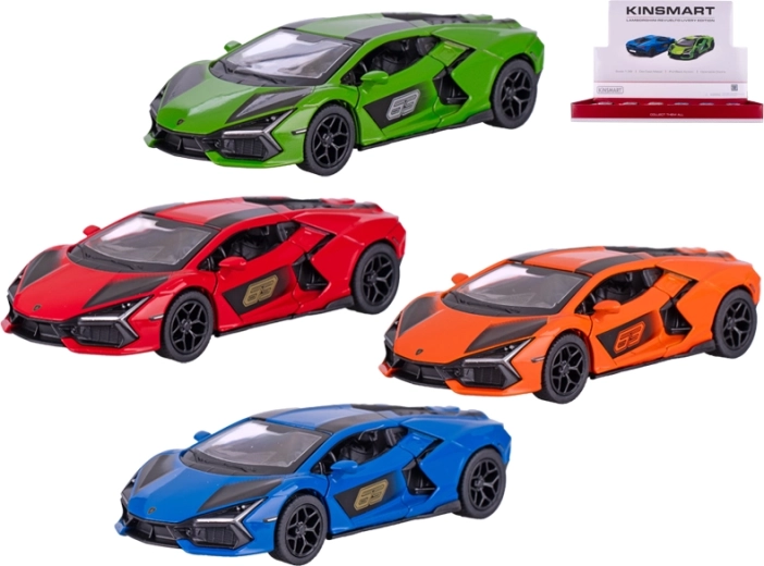 Метален модел на автомобил Lamborghini Revuelto 1:38 със задвижване назад