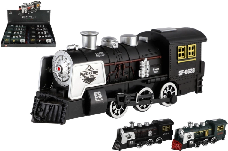 Bump-and-Go Battery-Powered Locomotive with Light and Sound 20 cm