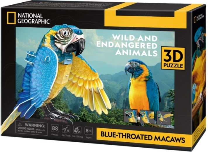 3D пъзел ара сапфирена – 88 части