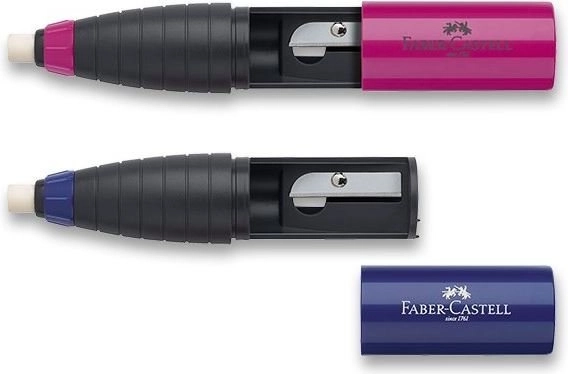 FABER-CASTELL sharpener with eraser, color mix