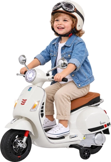 Детско електрическо превозно средство Vespa GTS 125, бяло