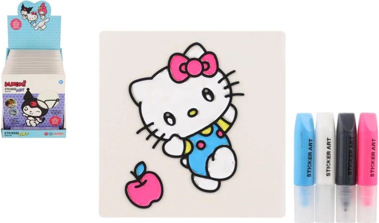 Window Stickers and Coloring Sheets with Hello Kitty and Kuromi Colors - 1 Piece