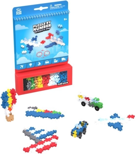 Plus-Plus Activity Transportation 2D/3D Building Set, 125 Pieces