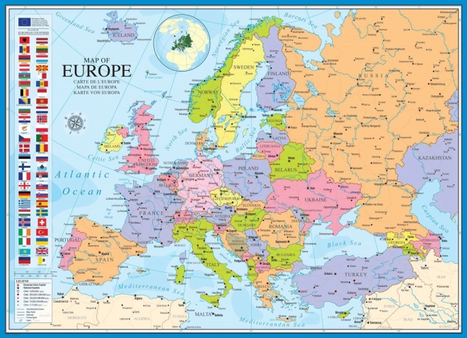 Пъзел EUROGRAPHICS карта на Европа 1000 части