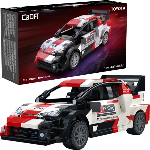 Конструктор CaDA Toyota GR Yaris Rally1 – състезателен автомобил 317 части (1:24)
