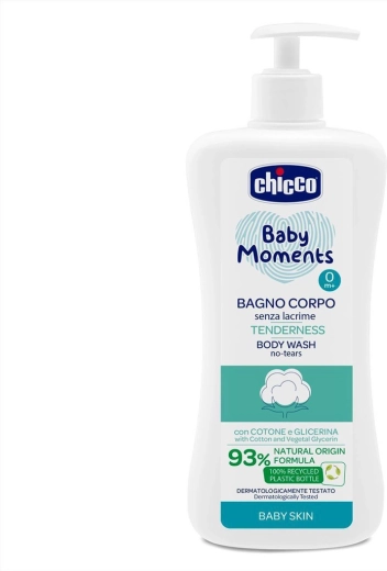 Chicco Baby Moments Tenderness шампоан за тяло с дозатор 500 мл