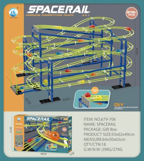 MEGA glow-in-the-dark marble run