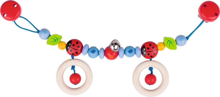 Ladybug stroller chain with clips