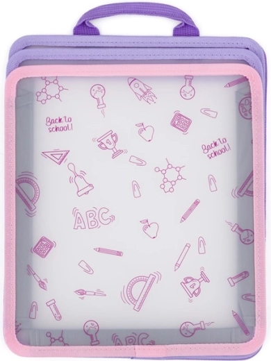 Folding organizer for girls’ school satchels