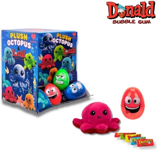 Flip Plush Octopus with DONALD Chewing Gums