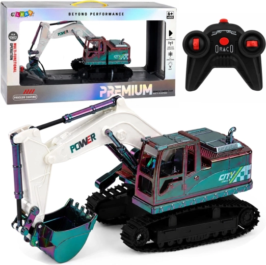 Tracked remote-controlled RC excavator chameleon with lights 1:14
