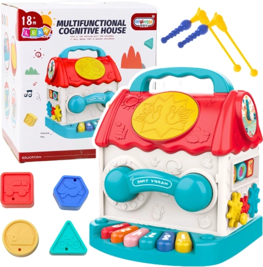 Interactive Educational Activity House with Shape Sorter and Sounds