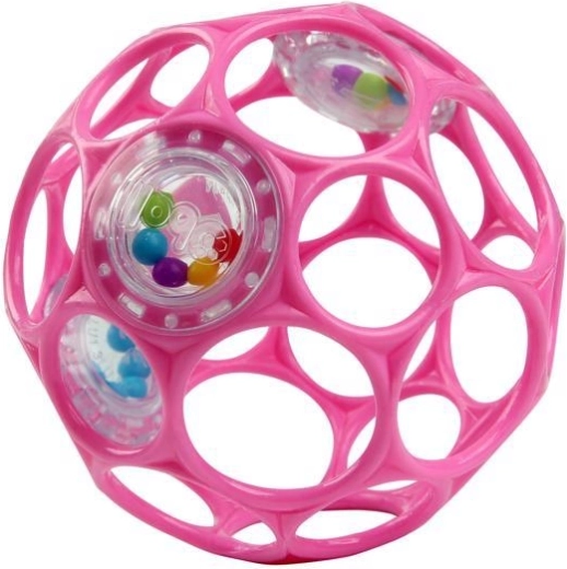 Oball rattle ball 10 cm dark pink