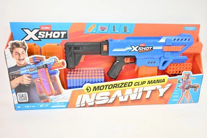 Моторизиран пенен бластер Zuru X-Shot Insanity Clip Mania